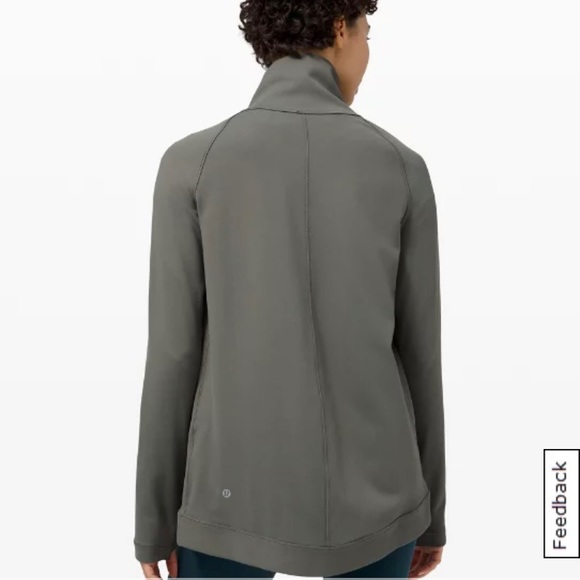 Lululemon Rulu Ralley wrap jacket in grey sage - Picture 3 of 7